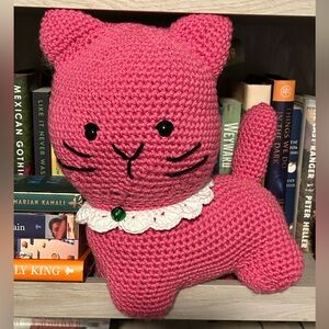 Handmade lavender or pink  Crochet Kitty stuffie/ plushie/ Amigurumi